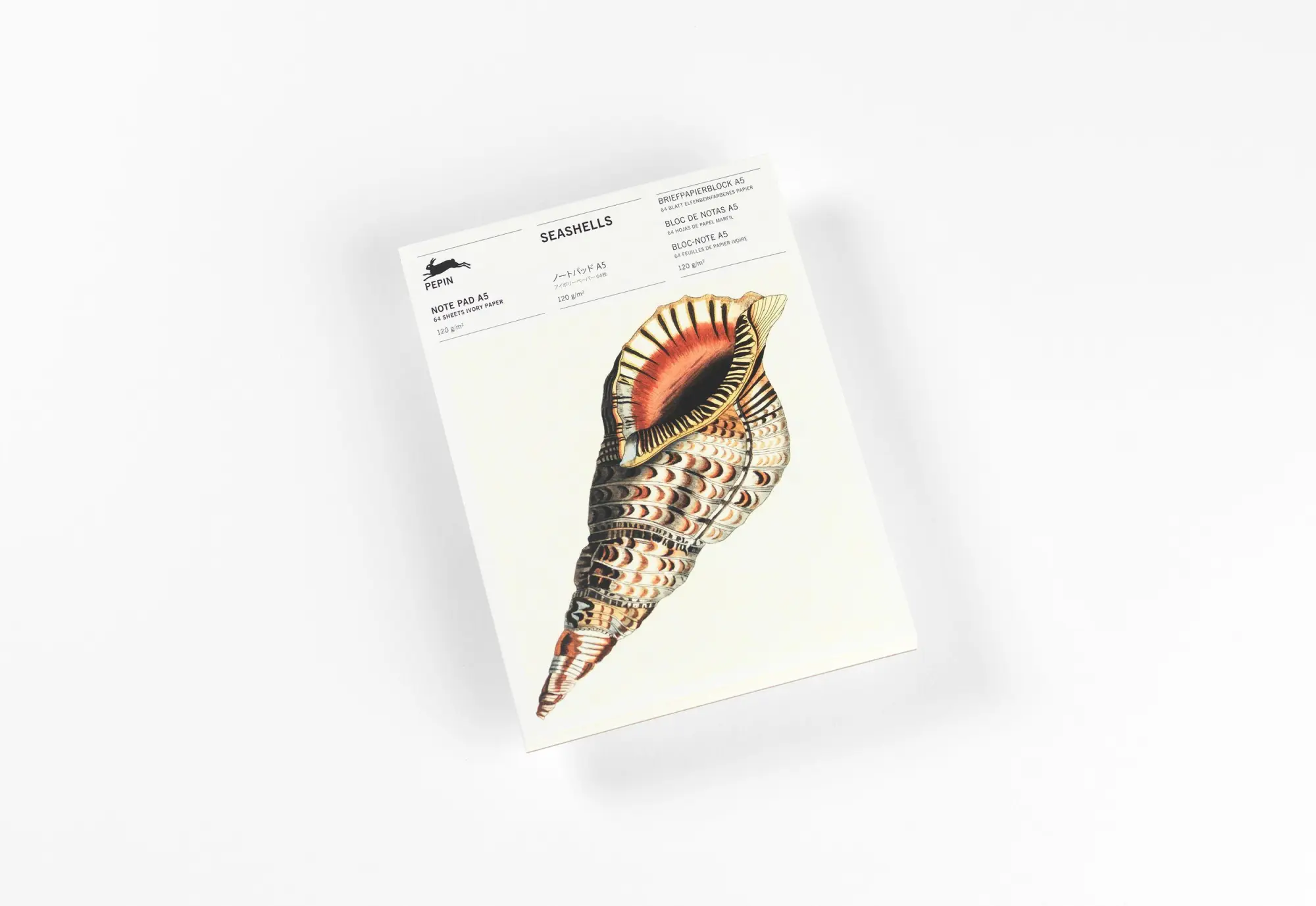 Cover: 9789460093579 | Seashells | Writing Paper &amp; Note Pad A5 | Pepin Van Roojen | Deutsch
