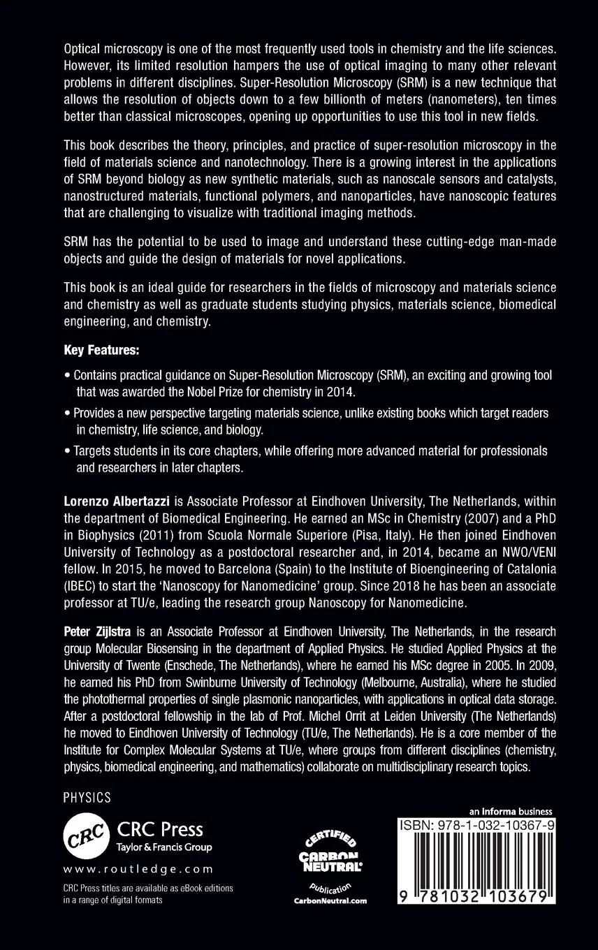 Rückseite: 9781032103679 | Super-Resolution Microscopy for Material Science | Albertazzi (u. a.)