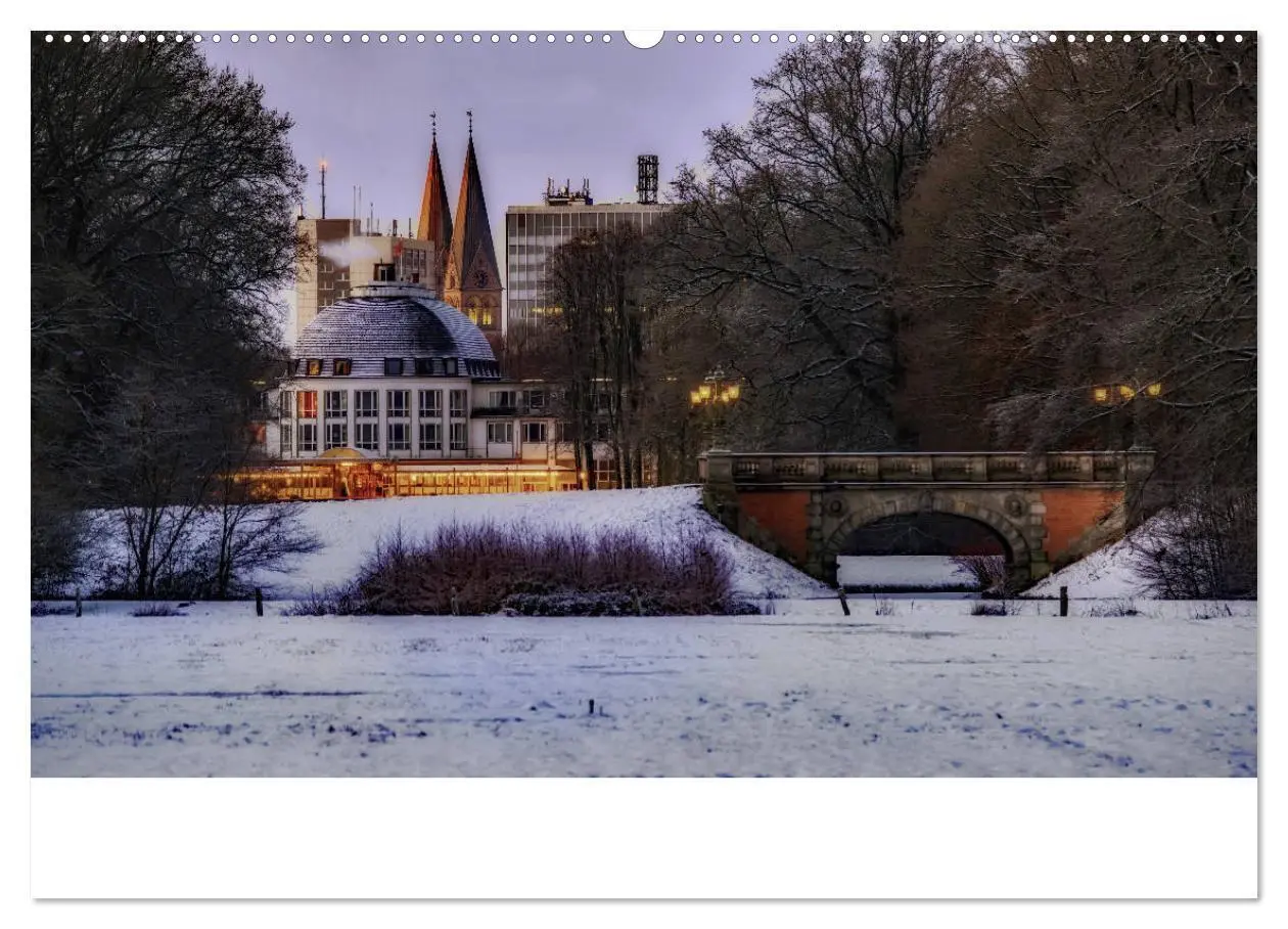 Bild: 9783435173679 | Nachts in Bremen (hochwertiger Premium Wandkalender 2025 DIN A2...