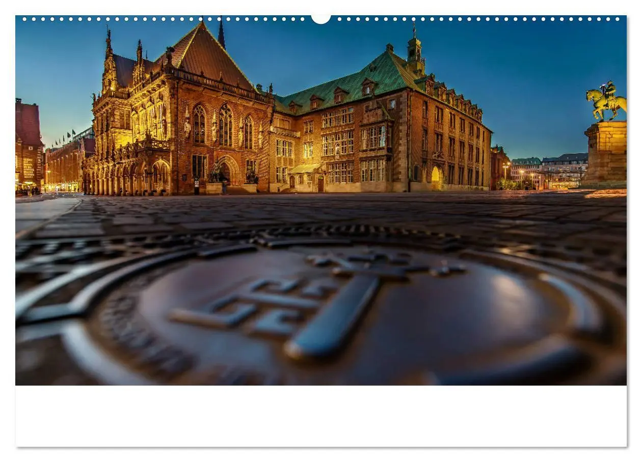 Bild: 9783435173679 | Nachts in Bremen (hochwertiger Premium Wandkalender 2025 DIN A2...