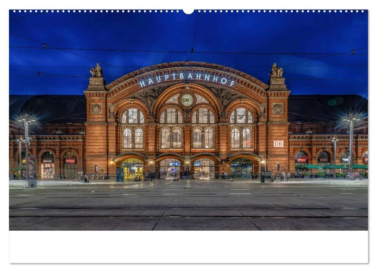 Bild: 9783435173679 | Nachts in Bremen (hochwertiger Premium Wandkalender 2025 DIN A2...