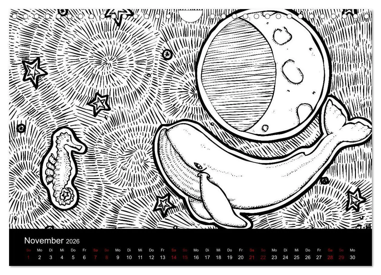 Bild: 9783457883679 | Bezaubernde Mini-Monster - Ein Ausmal-Kalender (Wandkalender 2026...