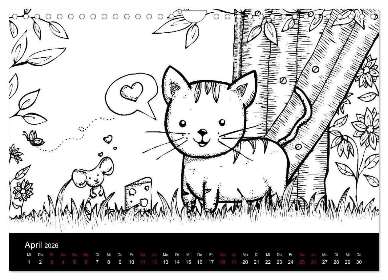 Bild: 9783457883679 | Bezaubernde Mini-Monster - Ein Ausmal-Kalender (Wandkalender 2026...