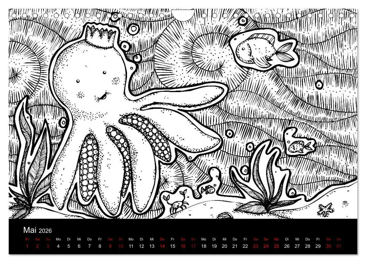 Bild: 9783457883679 | Bezaubernde Mini-Monster - Ein Ausmal-Kalender (Wandkalender 2026...
