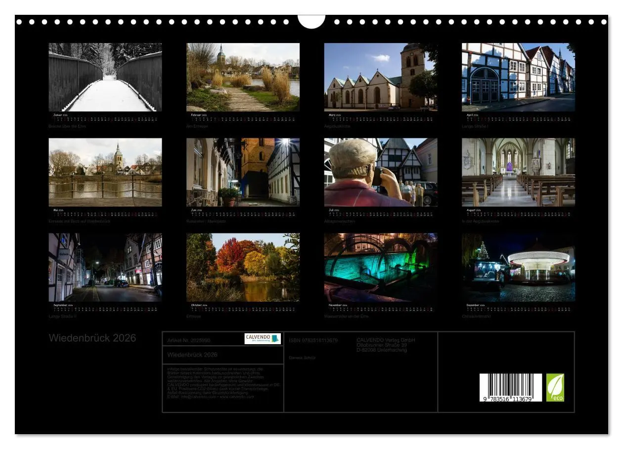 Bild: 9783516113679 | Wiedenbrück 2026 (Wandkalender 2026 DIN A3 quer), CALVENDO...