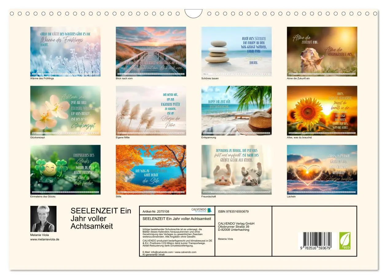Bild: 9783516593679 | SEELENZEIT Ein Jahr voller Achtsamkeit (Wandkalender 2026 DIN A3...
