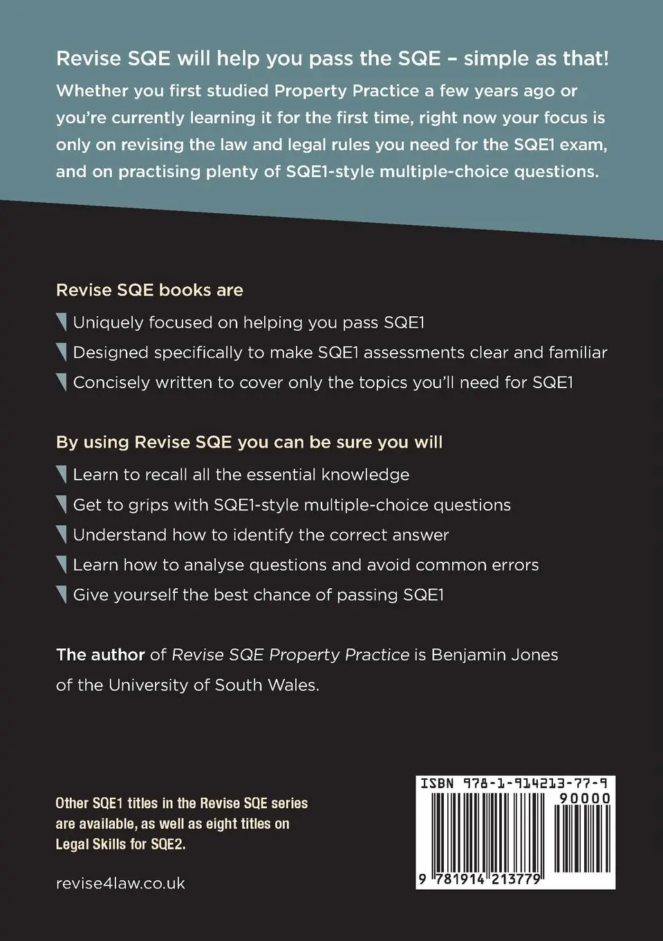 Rückseite: 9781914213779 | Revise SQE Property Practice | SQE1 Revision Guide 2nd ed | Jones