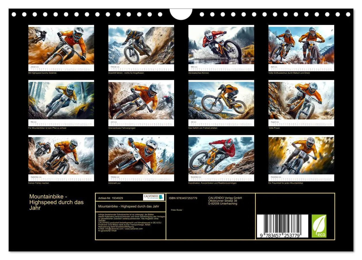 Bild: 9783457253779 | Mountainbike - Highspeed durch das Jahr (Wandkalender 2026 DIN A4...
