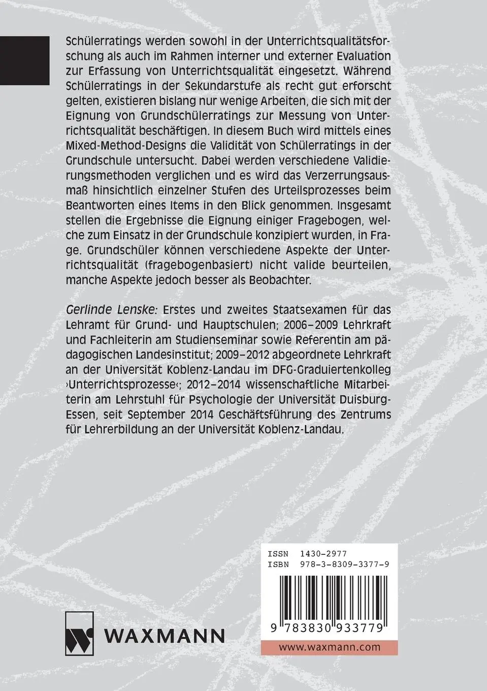 Rückseite: 9783830933779 | Schülerfeedback in der Grundschule | Untersuchung zur Validität | Buch