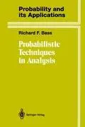 Cover: 9780387943879 | Probabilistic Techniques in Analysis | Richard F. Bass | Buch | xii