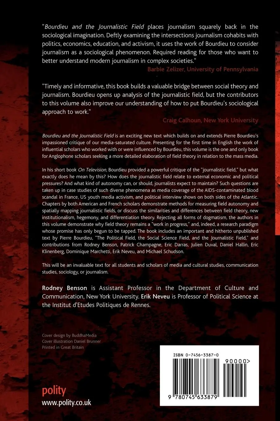 Rückseite: 9780745633879 | Bourdieu and the Journalistic Field | Rodney Benson | Taschenbuch