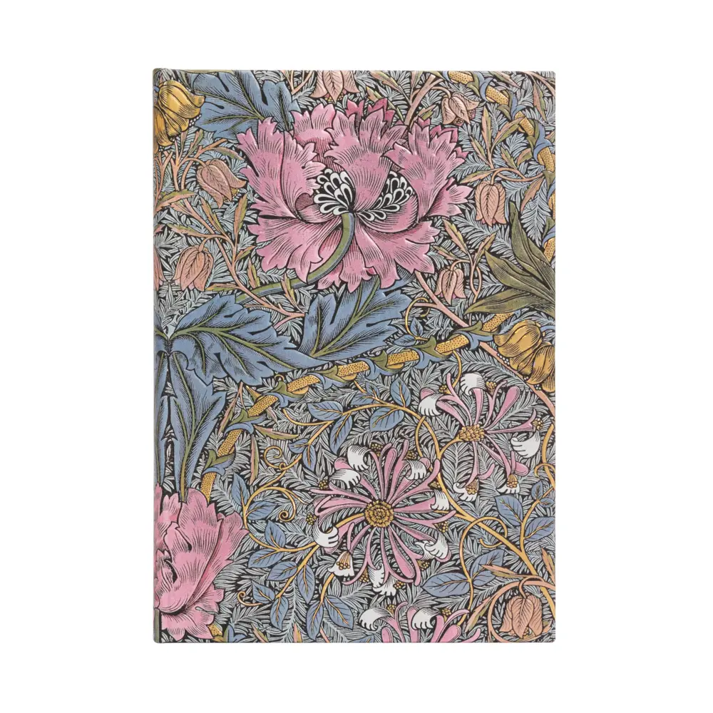 Cover: 9781439793879 | Morris Pink Honeysuckle (William Morris) Midi Lined Hardcover Journal