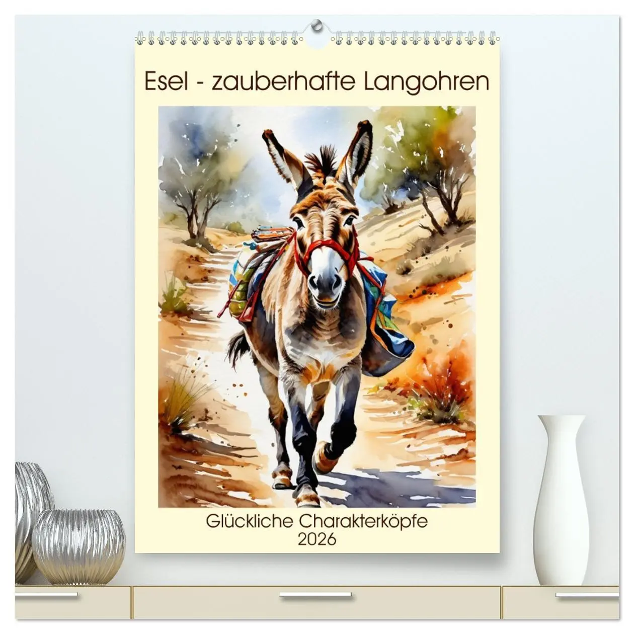 Cover: 9783516263879 | Esel - zauberhafte Langohren (hochwertiger Premium Wandkalender...