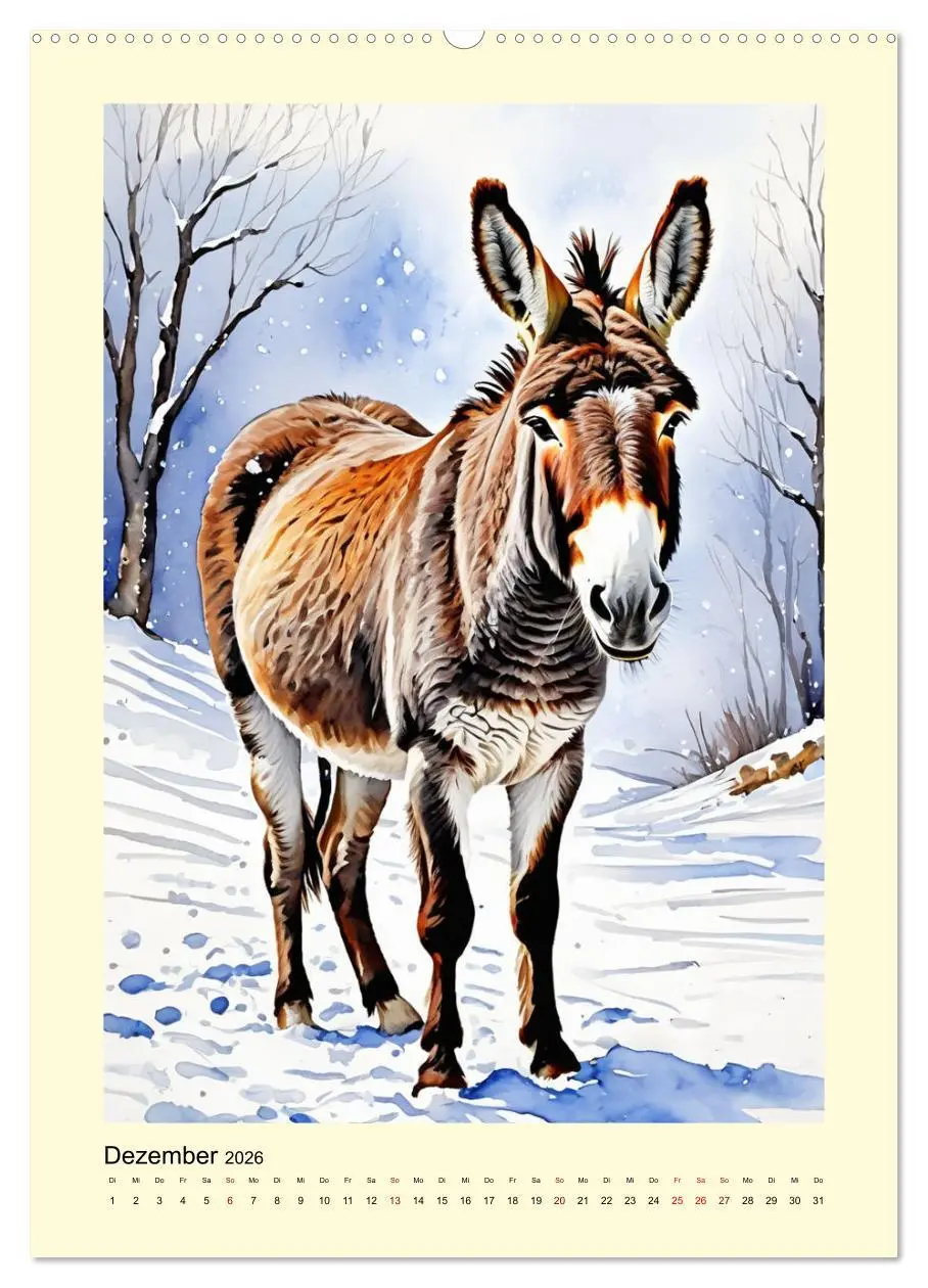 Bild: 9783516263879 | Esel - zauberhafte Langohren (hochwertiger Premium Wandkalender...