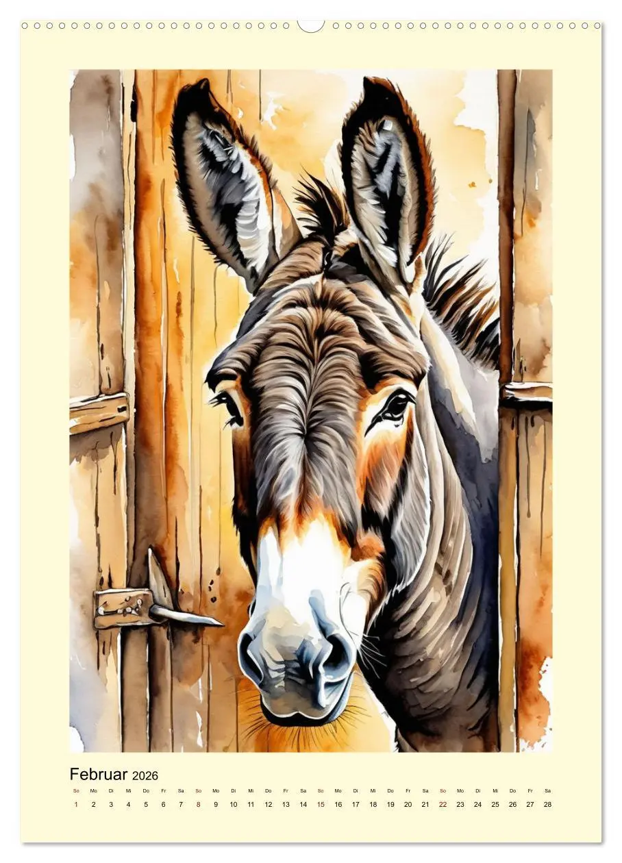 Bild: 9783516263879 | Esel - zauberhafte Langohren (hochwertiger Premium Wandkalender...