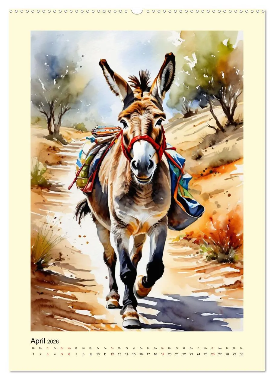 Bild: 9783516263879 | Esel - zauberhafte Langohren (hochwertiger Premium Wandkalender...