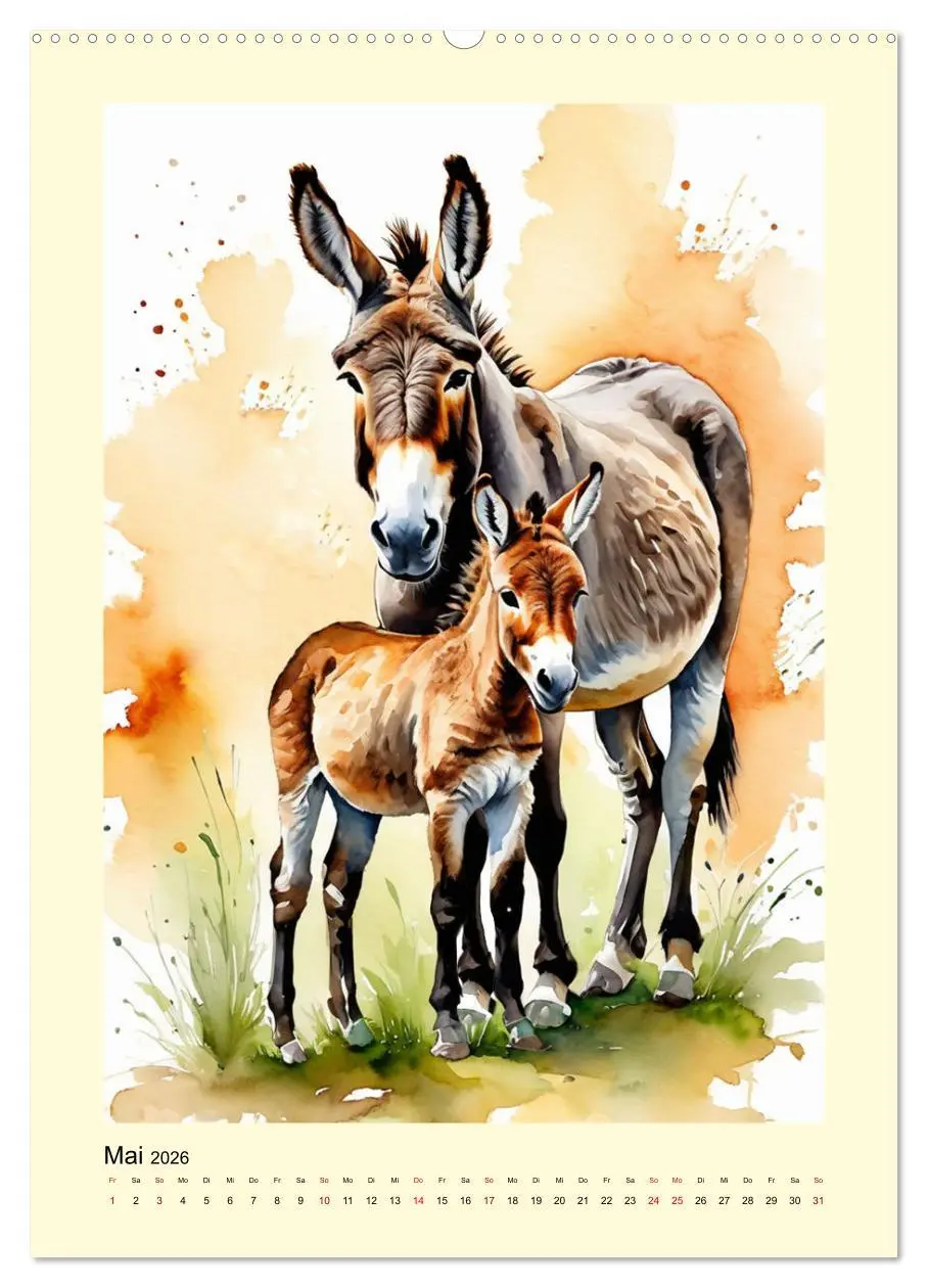 Bild: 9783516263879 | Esel - zauberhafte Langohren (hochwertiger Premium Wandkalender...
