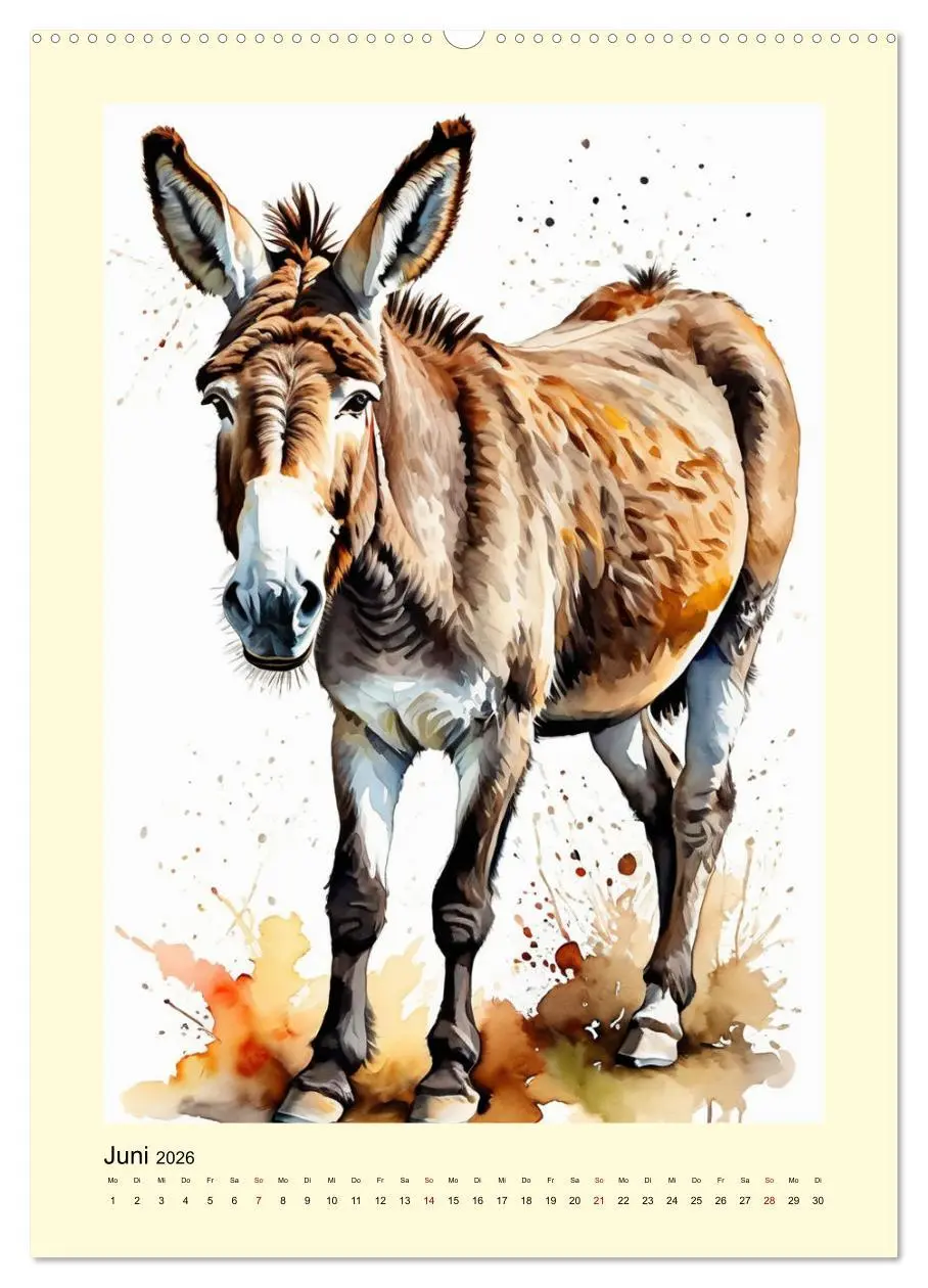 Bild: 9783516263879 | Esel - zauberhafte Langohren (hochwertiger Premium Wandkalender...