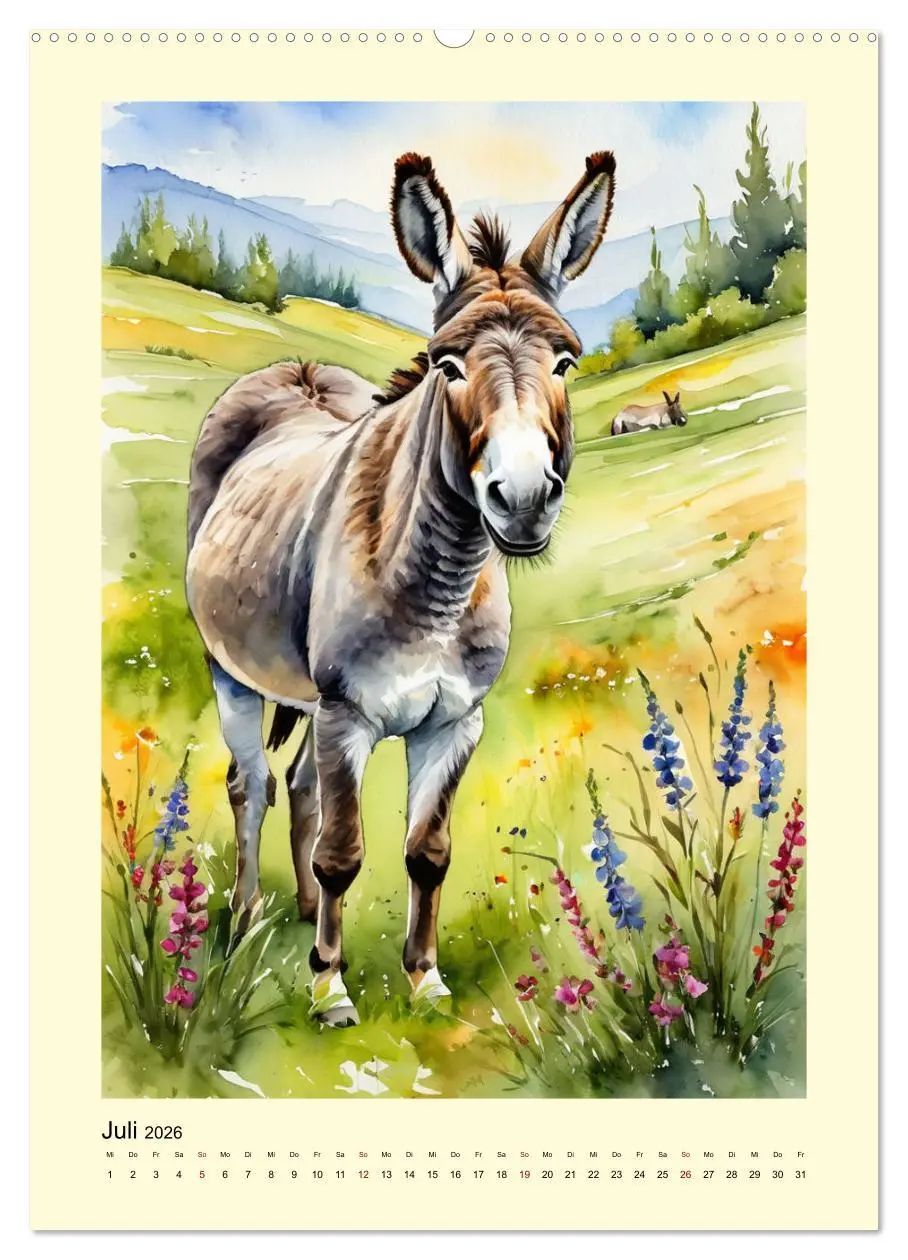 Bild: 9783516263879 | Esel - zauberhafte Langohren (hochwertiger Premium Wandkalender...