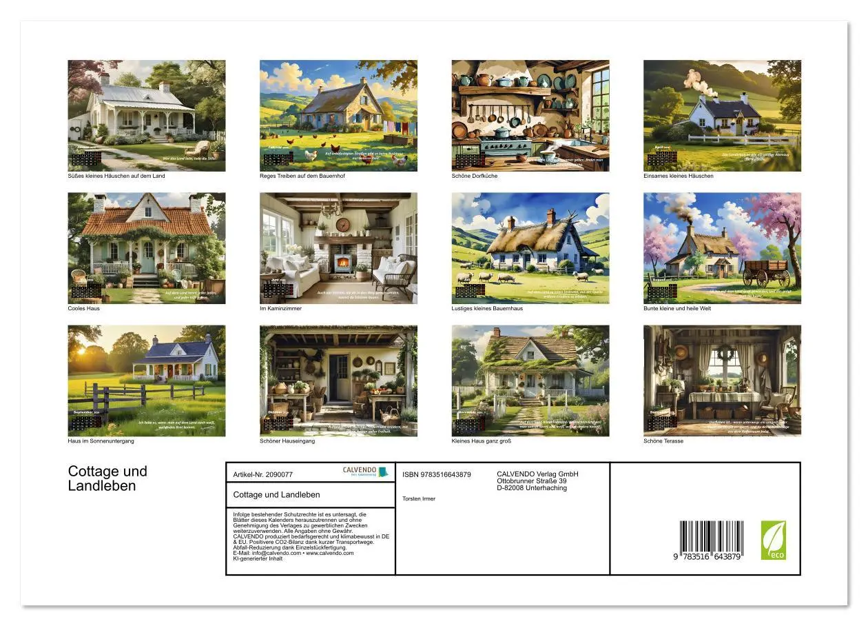 Bild: 9783516643879 | Cottage und Landleben (hochwertiger Premium Wandkalender 2026 DIN...