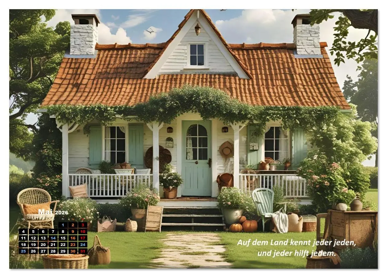Bild: 9783516643879 | Cottage und Landleben (hochwertiger Premium Wandkalender 2026 DIN...