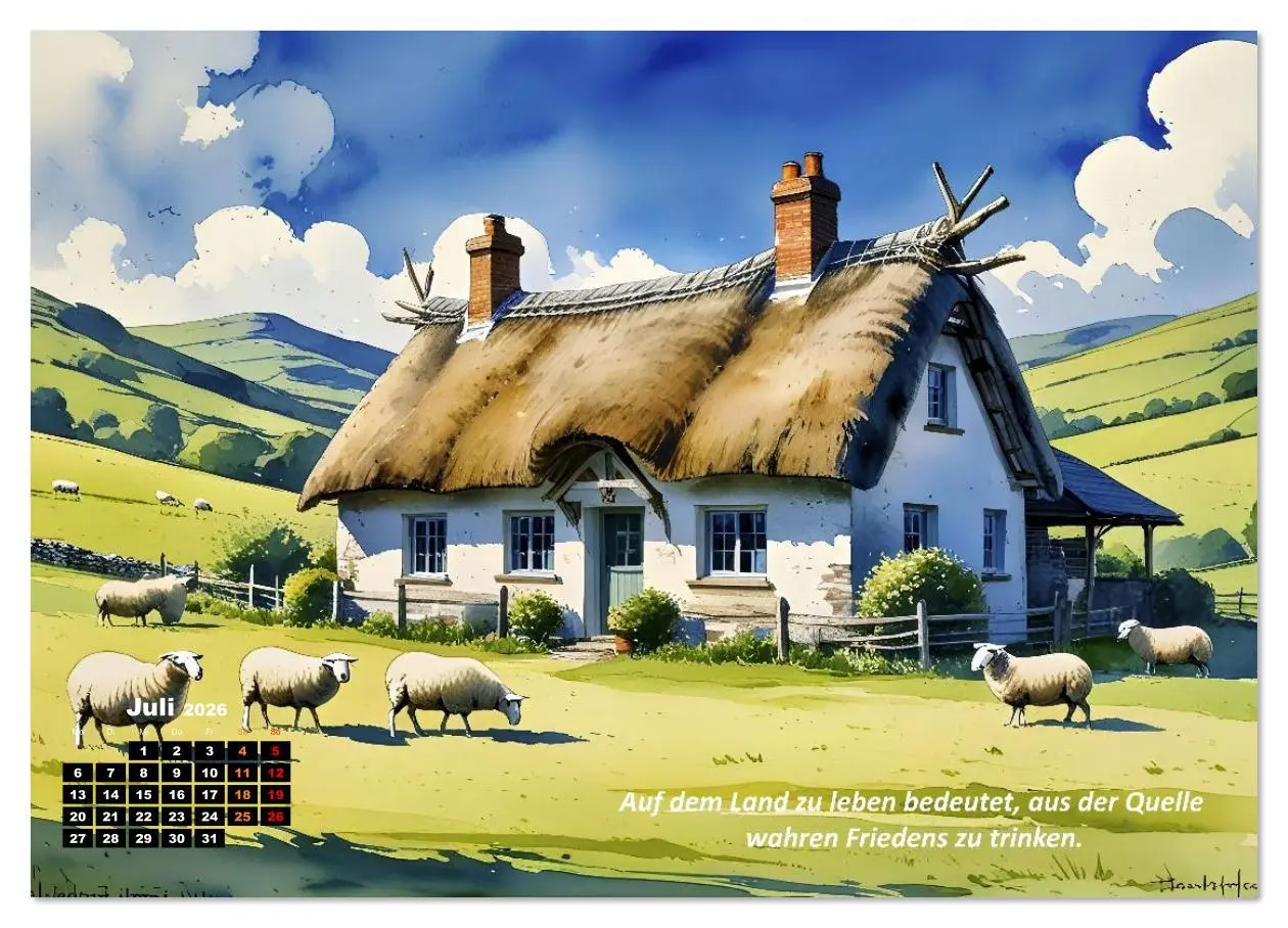 Bild: 9783516643879 | Cottage und Landleben (hochwertiger Premium Wandkalender 2026 DIN...