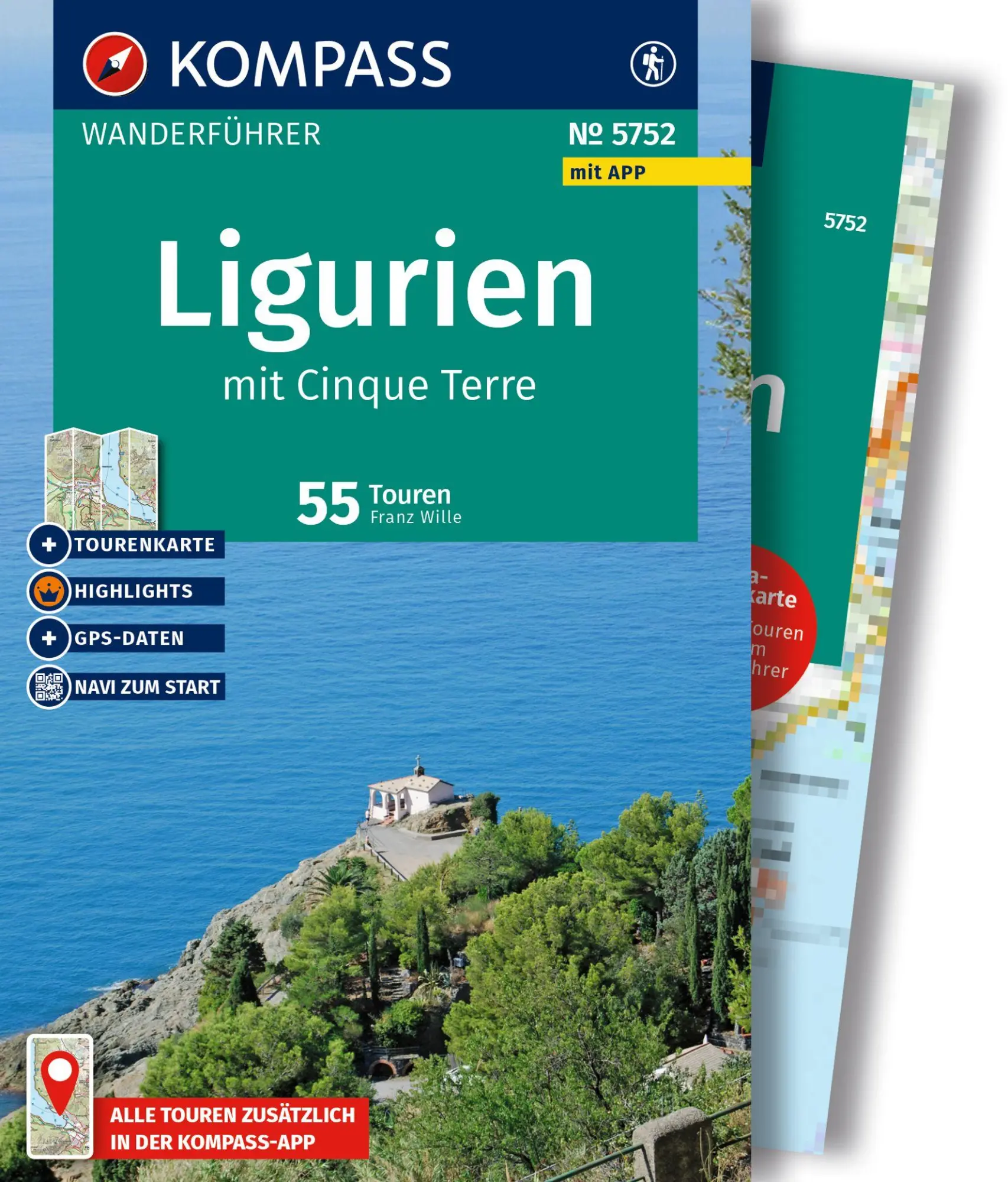 Cover: 9783991543879 | KOMPASS Wanderführer Ligurien mit Cinque Terre, 50 Touren mit...