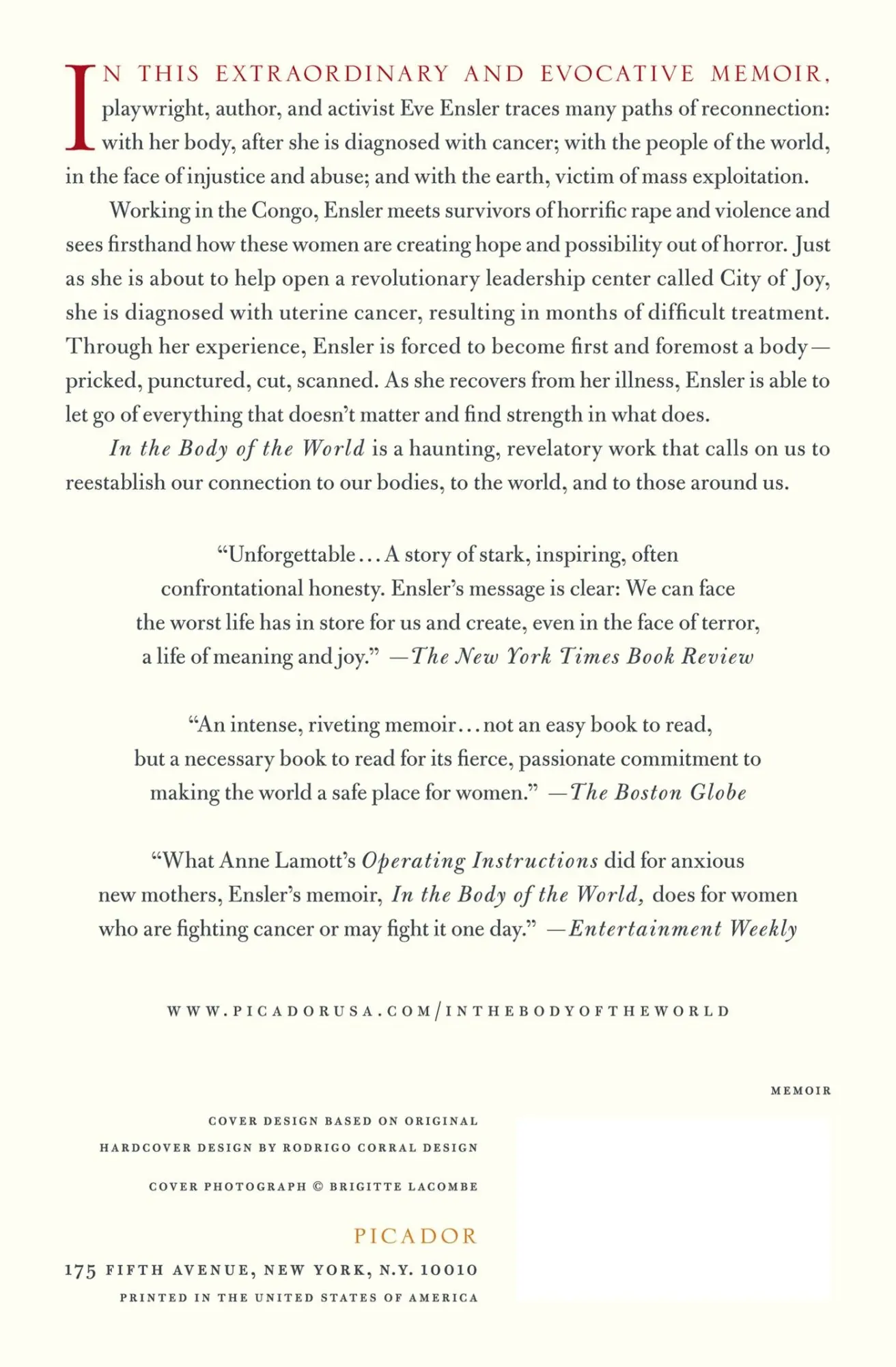 Rückseite: 9781250043979 | In the Body of the World | Eve Ensler | Taschenbuch | Englisch | 2014