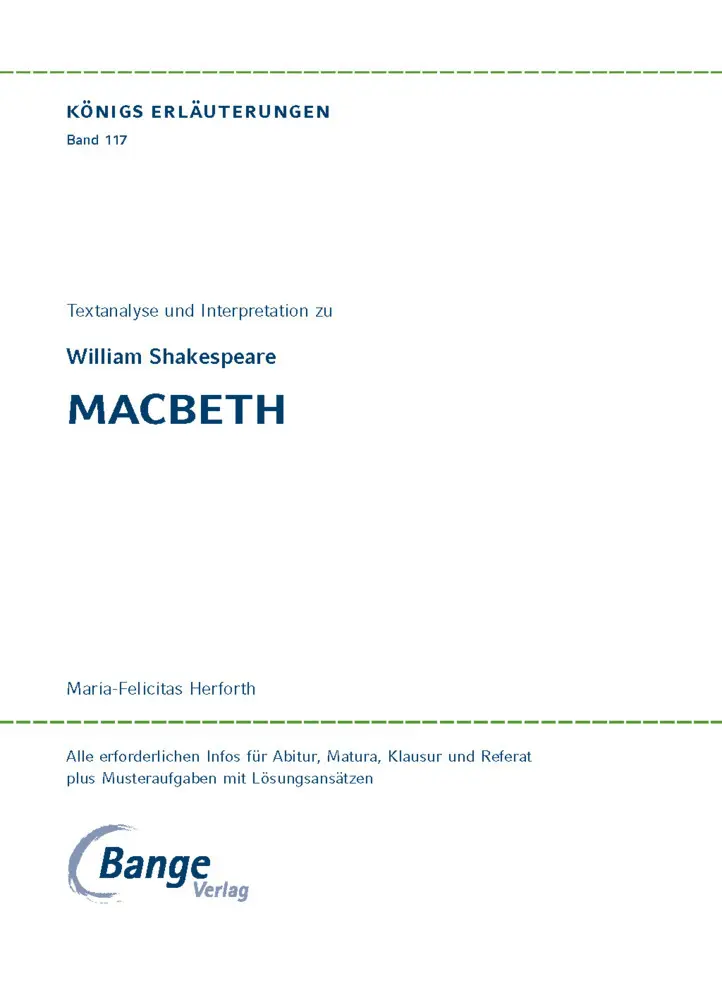 Bild: 9783129303979 | Macbeth von William Shakespeare | Textanalyse und Interpretation