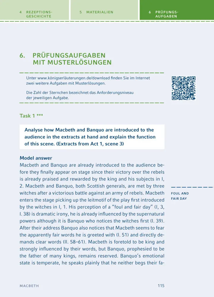 Bild: 9783129303979 | Macbeth von William Shakespeare | Textanalyse und Interpretation