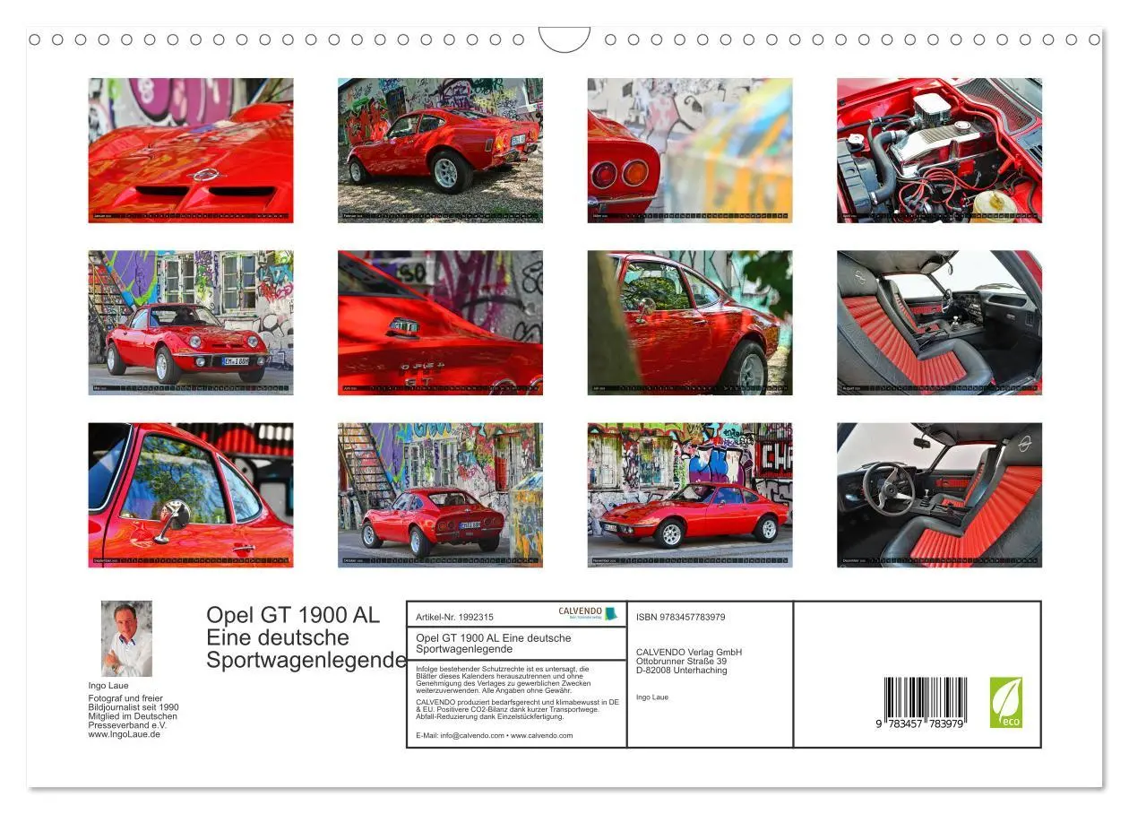 Bild: 9783457783979 | Opel GT 1900 AL Eine deutsche Sportwagenlegende (Wandkalender 2026...