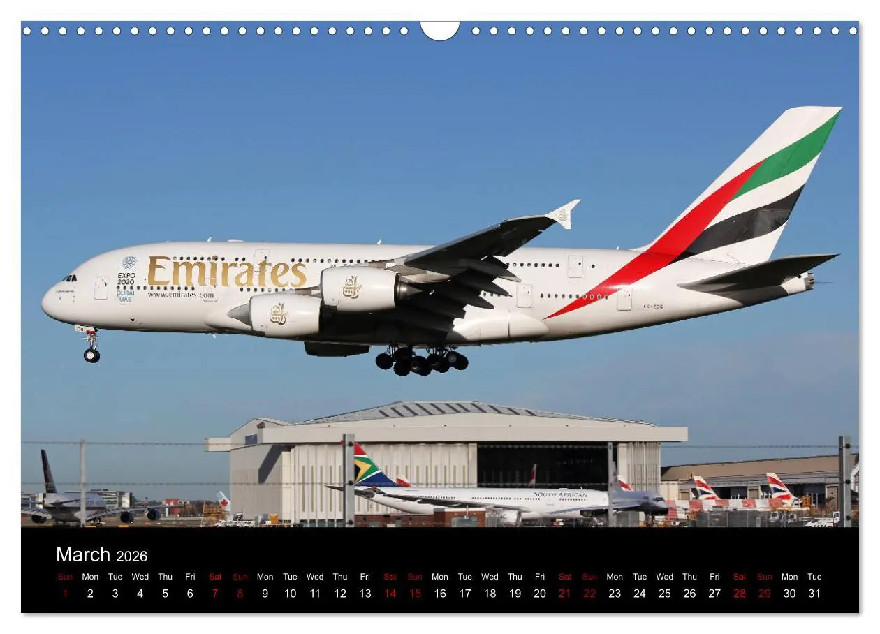 Bild: 9783516563979 | A380 SuperJumbo (Wall Calendar 2026 DIN A3 landscape), CALVENDO 12...