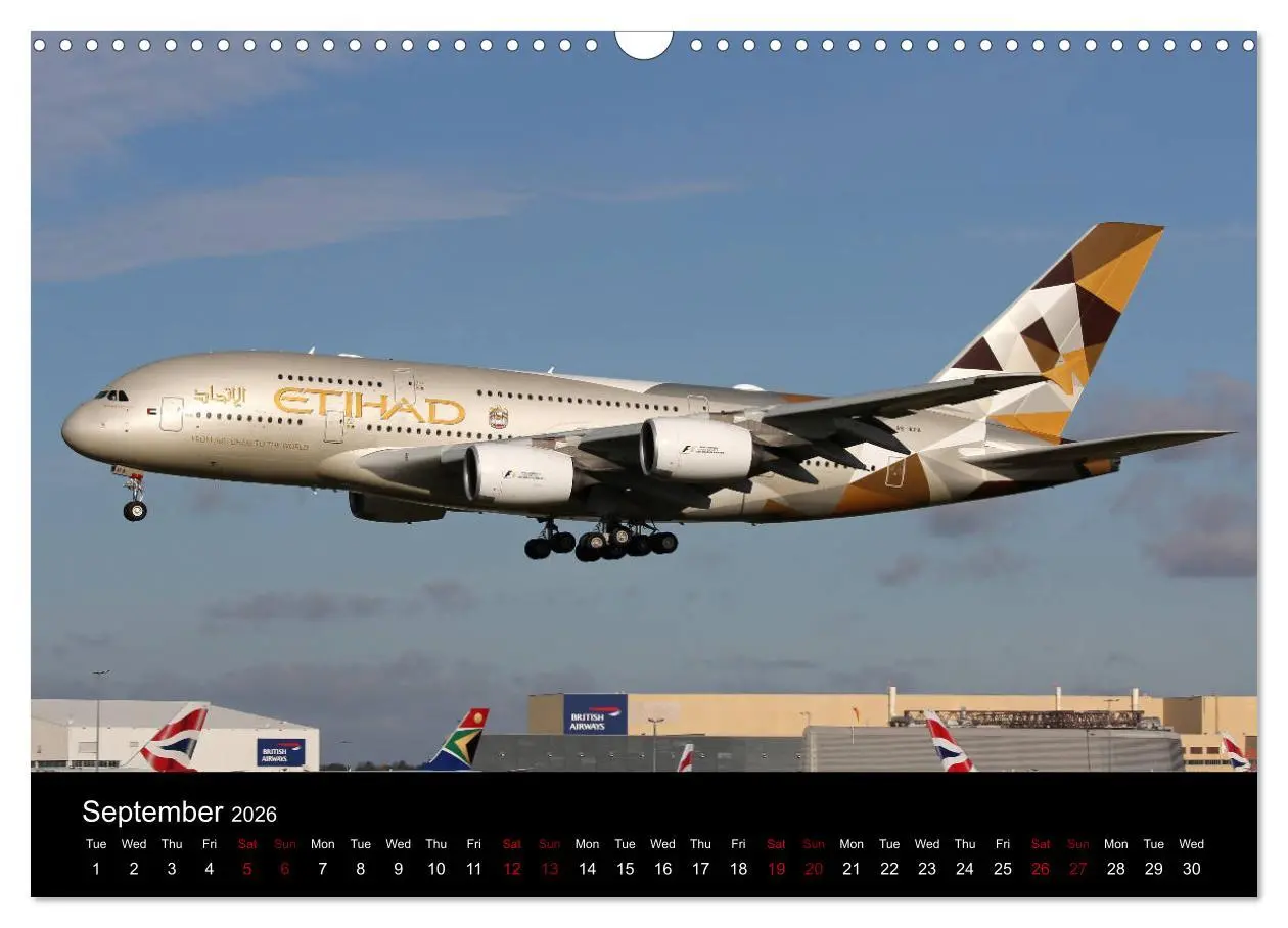 Bild: 9783516563979 | A380 SuperJumbo (Wall Calendar 2026 DIN A3 landscape), CALVENDO 12...