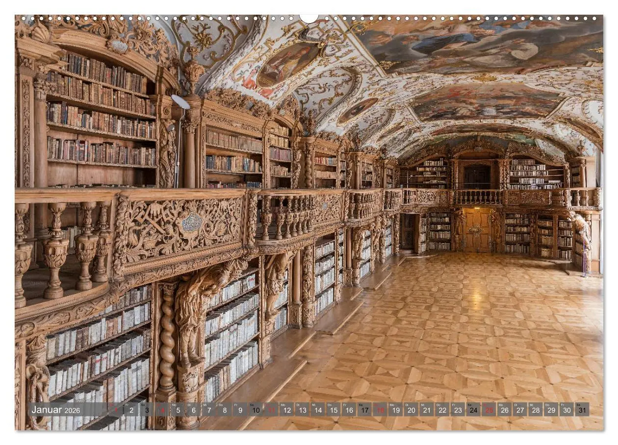 Bild: 9783457744079 | Kloster Waldsassen Stiftsbibliothek (Wandkalender 2026 DIN A2...