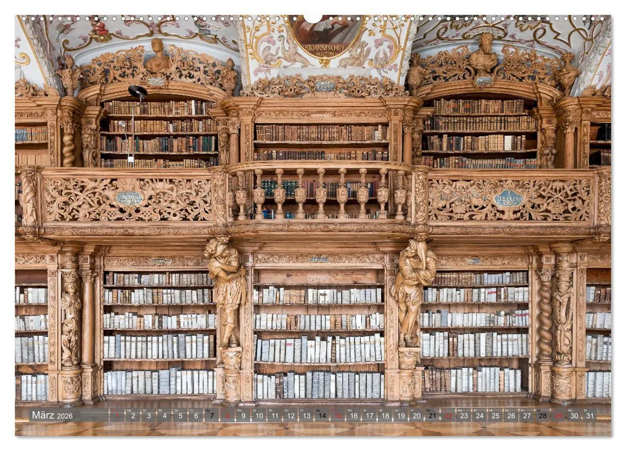 Bild: 9783457744079 | Kloster Waldsassen Stiftsbibliothek (Wandkalender 2026 DIN A2...