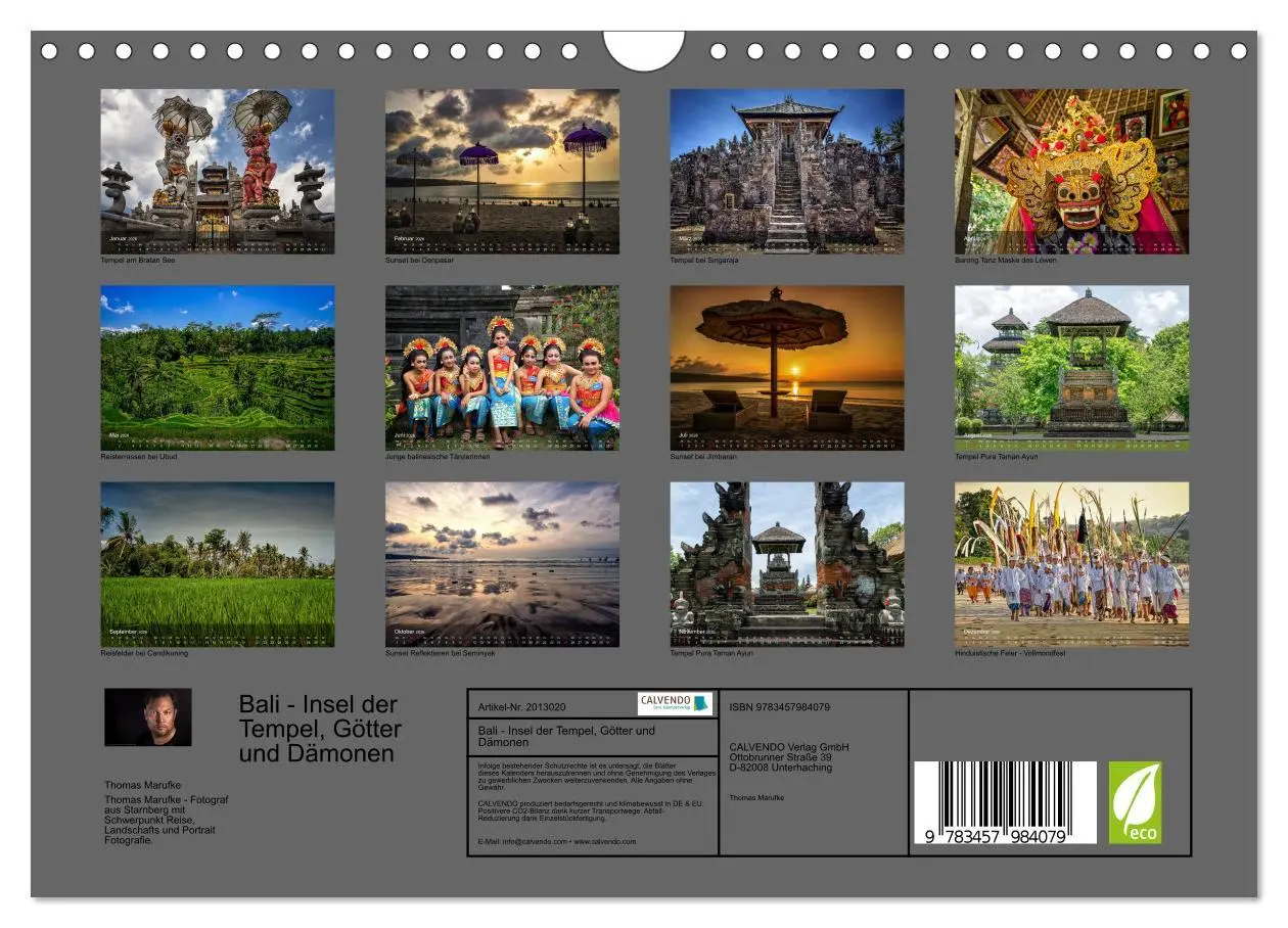 Bild: 9783457984079 | Bali - Insel der Tempel, Götter und Dämonen (Wandkalender 2026 DIN...