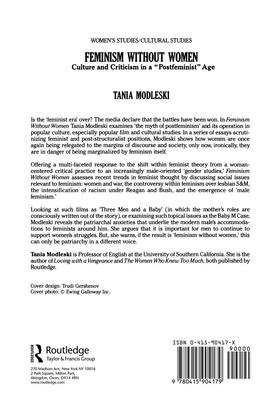 Rückseite: 9780415904179 | Feminism Without Women | Culture and Criticism in a "Postfeminist" Age