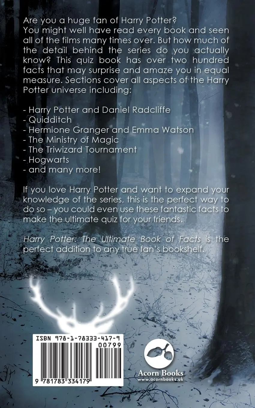 Rückseite: 9781783334179 | Harry Potter - The Ultimate Book of Facts | Jack Goldstein (u. a.)