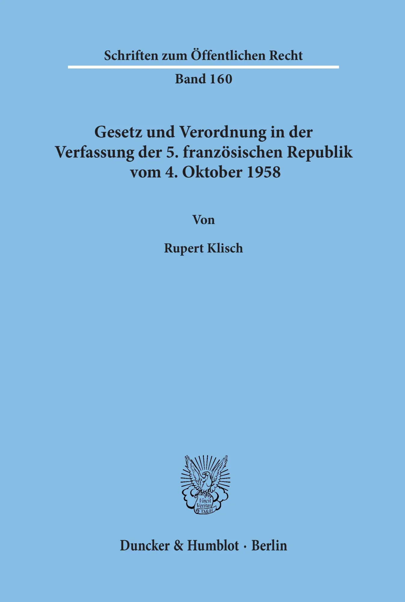 Cover: 9783428024179 | Gesetz und Verordnung in der Verfassung der 5. französischen...