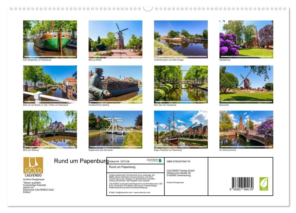 Bild: 9783457594179 | Rund um Papenburg (hochwertiger Premium Wandkalender 2026 DIN A2...