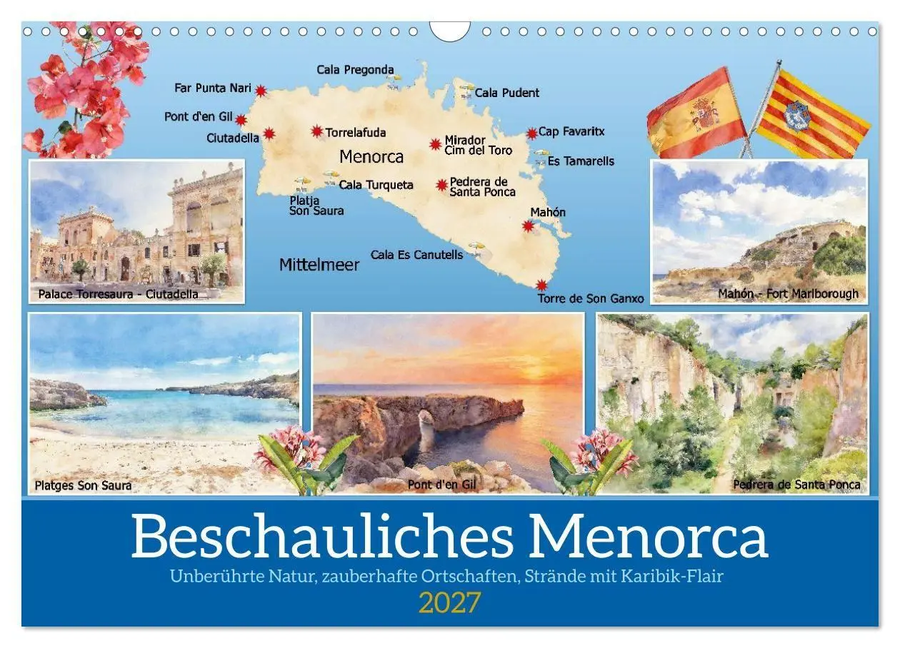 Cover: 9783516754179 | Beschauliches Menorca (Wandkalender 2027 DIN A3 quer), CALVENDO...