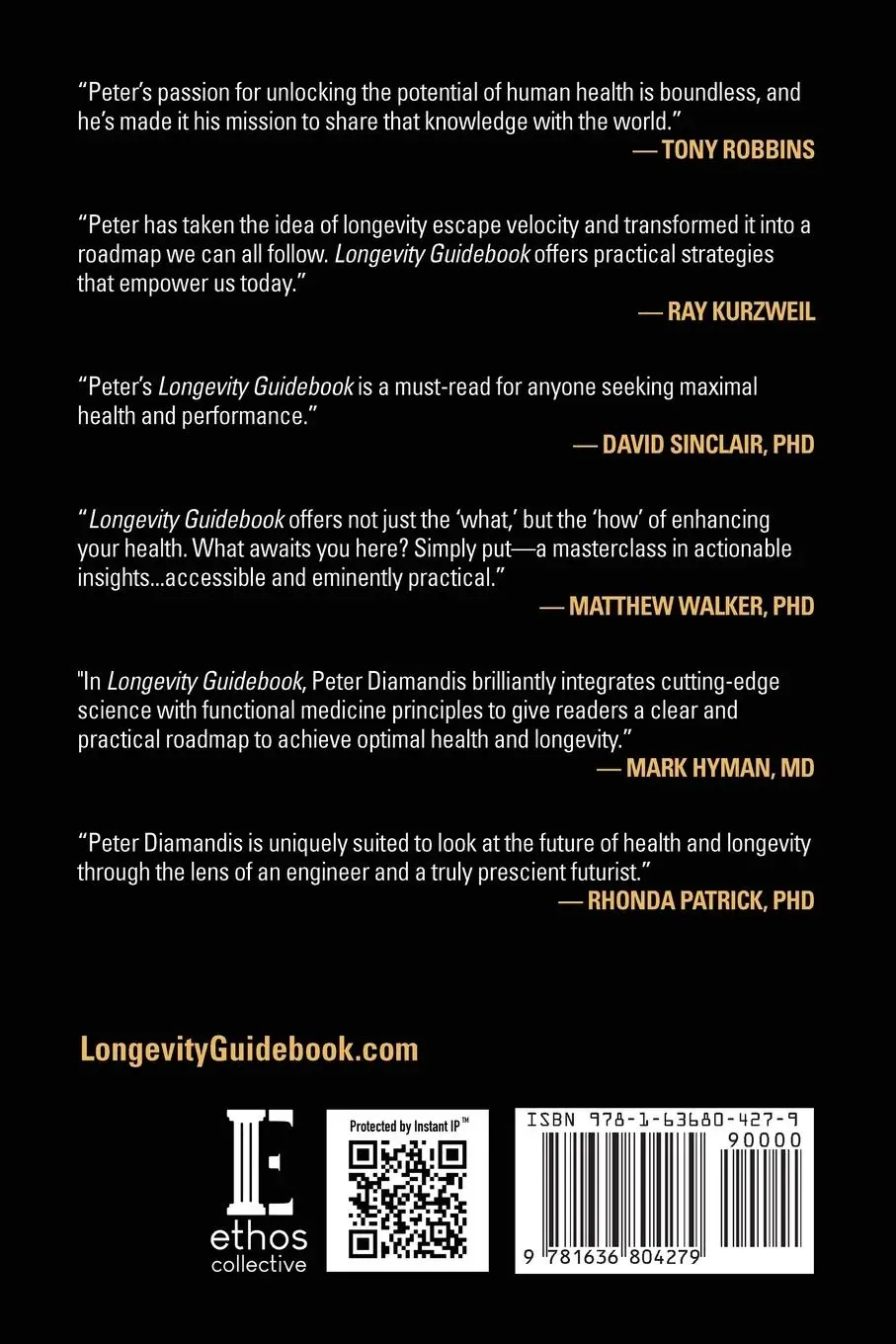 Rückseite: 9781636804279 | Longevity Guidebook | Peter H. Diamandis | Taschenbuch | Englisch