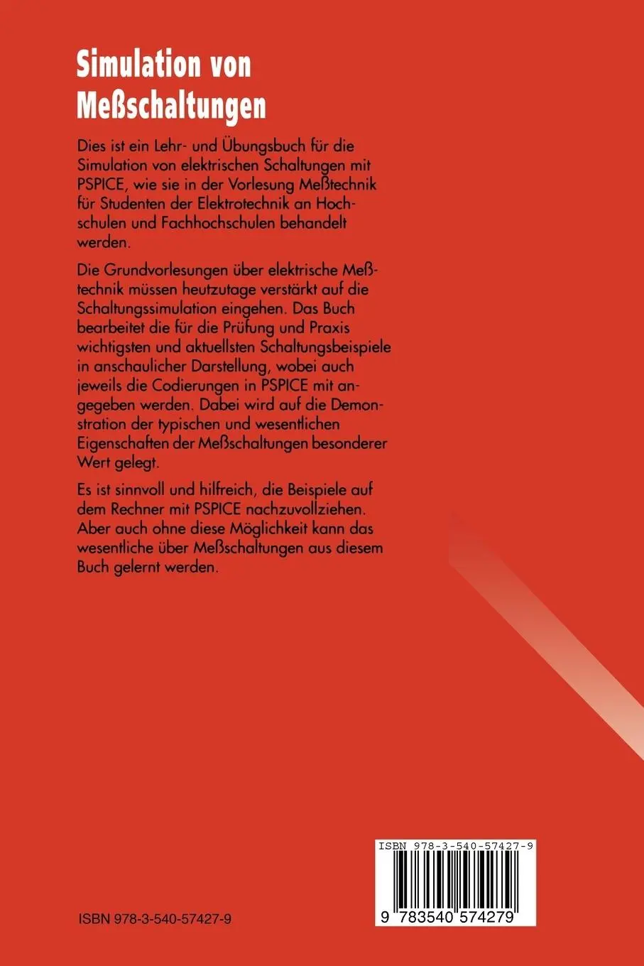 Rückseite: 9783540574279 | Simulation von Meßschaltungen | Wolfgang Pfeiffer | Taschenbuch | iv