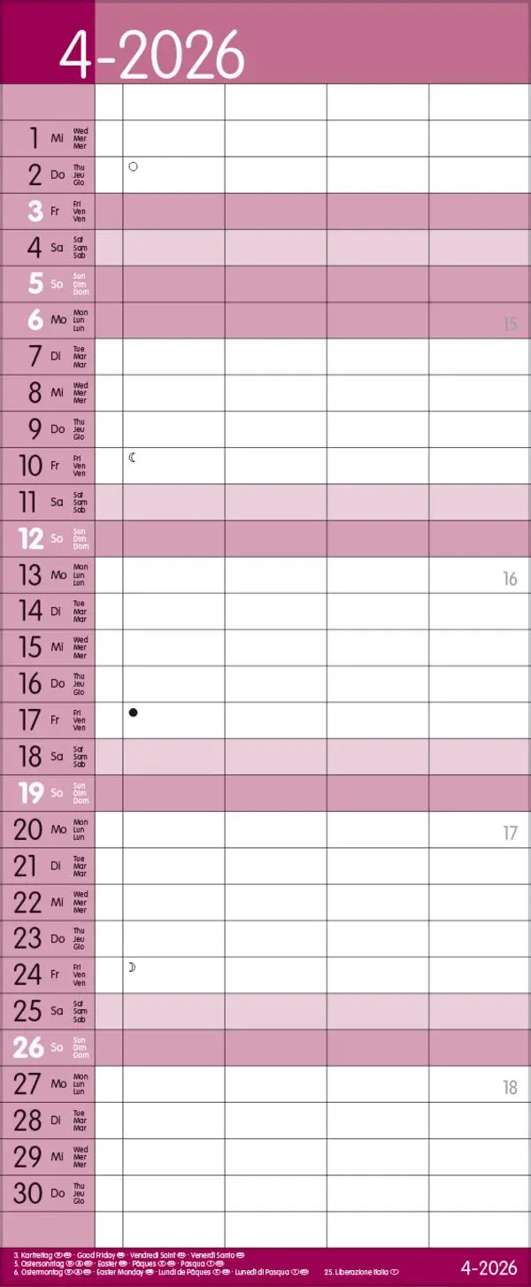 Bild: 9783731884279 | Family Timer Malve 2026 | Verlag Korsch | Kalender | 14 S. | Deutsch