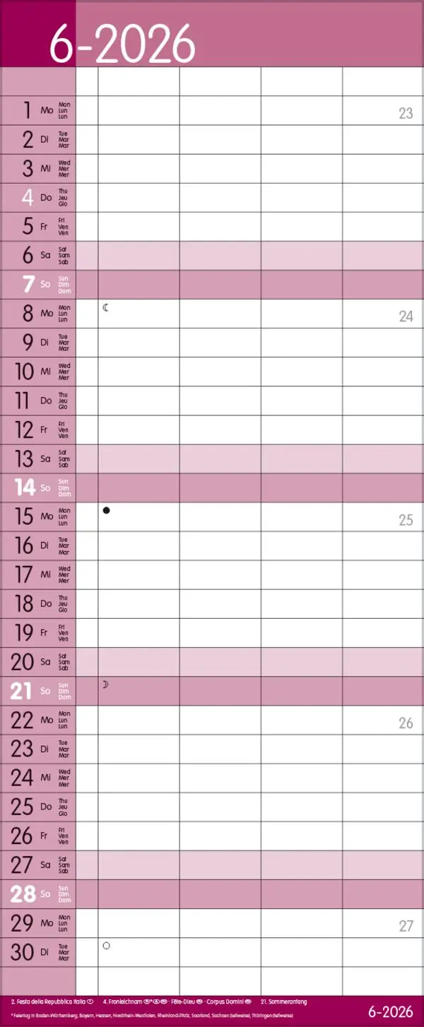 Bild: 9783731884279 | Family Timer Malve 2026 | Verlag Korsch | Kalender | 14 S. | Deutsch
