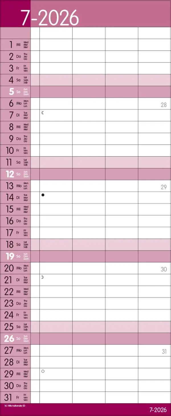 Bild: 9783731884279 | Family Timer Malve 2026 | Verlag Korsch | Kalender | 14 S. | Deutsch