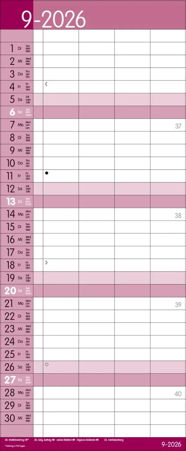 Bild: 9783731884279 | Family Timer Malve 2026 | Verlag Korsch | Kalender | 14 S. | Deutsch