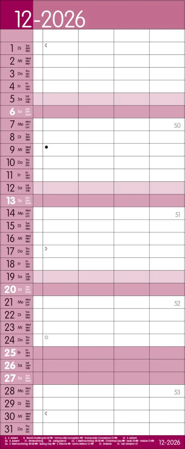 Bild: 9783731884279 | Family Timer Malve 2026 | Verlag Korsch | Kalender | 14 S. | Deutsch