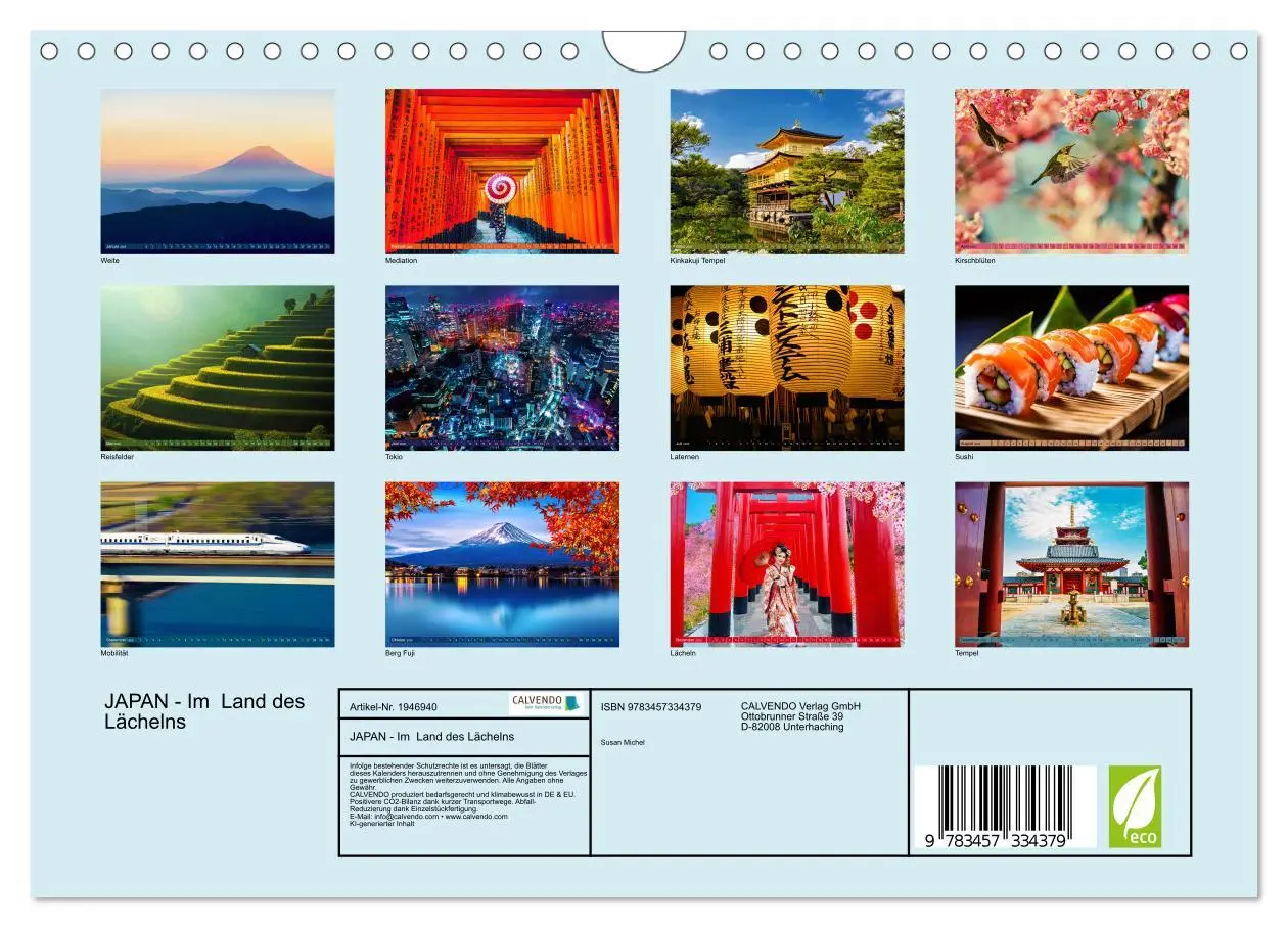 Bild: 9783457334379 | JAPAN - Im Land des Lächelns (Wandkalender 2026 DIN A4 quer),...