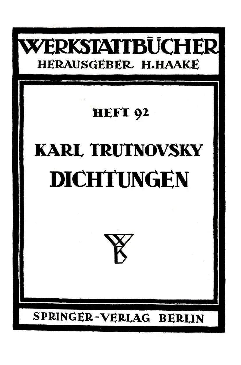 Dichtungen (Werkstattbücher, 92, Band 92)